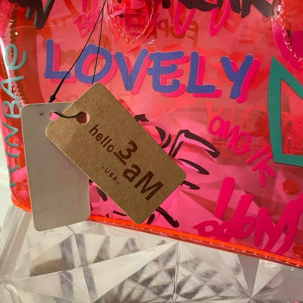 Hello 3 AM PVC Graffiti Purse & Lady Kraken Squishmallow Great Gifts NWT!